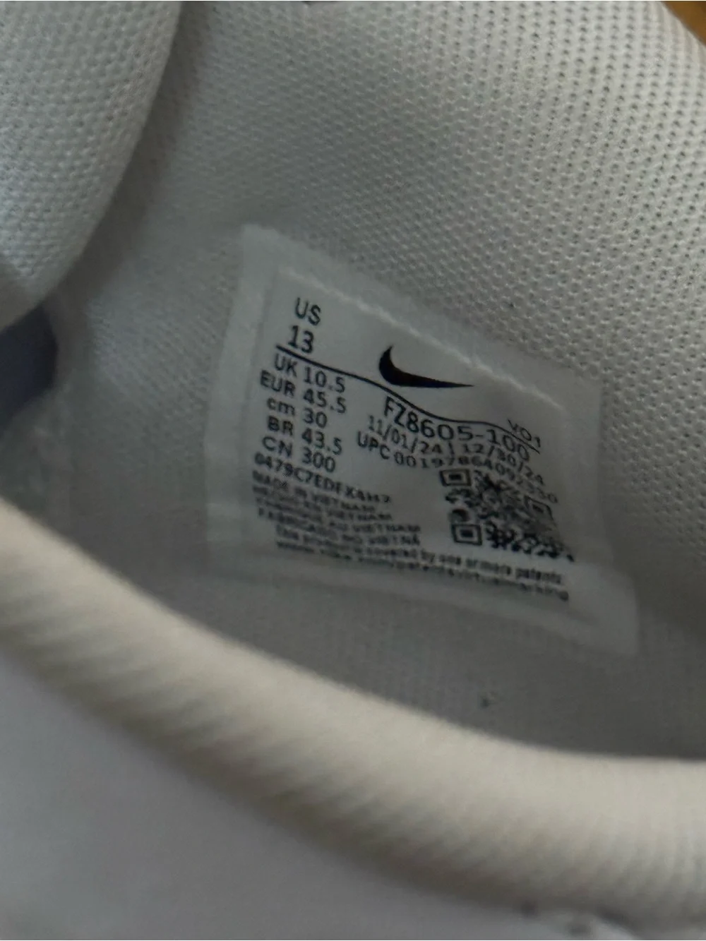 Nike A’ja Wilson A’one OG White Sneakers with Silver Swoosh. FZ8605-100